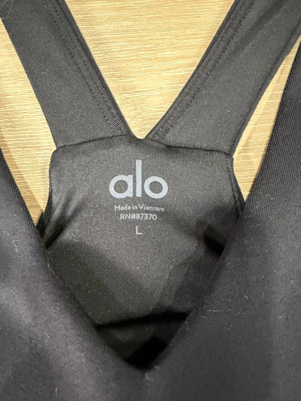 Alo Yoga Black V Neck Airbrush Real Tennis Dress | L